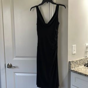 White House/Black Market tank dress with neck front cowl neck